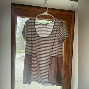 Striped Short Sleeve Top